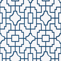 t20867 | fretwork, eden navy - thibaut wallpaper