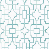 t20869 | fretwork, eden spa blue - thibaut wallpaper