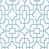 t20875 | fretwork, eden light blue - thibaut wallpaper