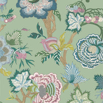 t36416 | indienne jacobean, indienne - thibaut wallpaper