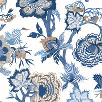 t36418 | indienne jacobean, indienne - thibaut wallpaper