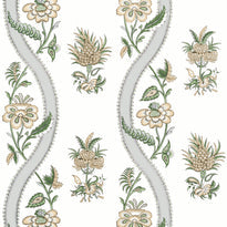 t36421 | ribbon floral, indienne - thibaut wallpaper