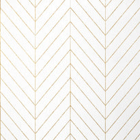 T41005 | Land Bridge, White and Metallic Gold - Thibaut Wallpaper