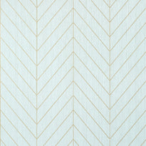 t41007 | land bridge, robin's egg and metallic gold - thibaut wallpaper