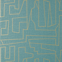 t41032 | matrix, metallic gold and teal - thibaut wallpaper