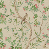 t42009 | claire, coral and green - thibaut wallpaper