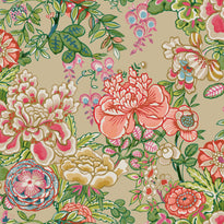 t42019 | peony garden, beige - thibaut wallpaper