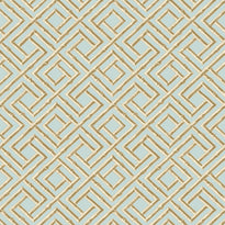 t42046 | french lattice, blue and beige - thibaut wallpaper