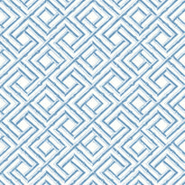 t42048 | french lattice, blue - thibaut wallpaper