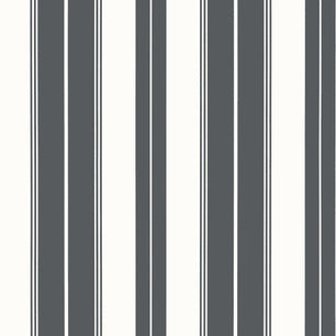 NORFOLK STRIPE - Charcoal Black - Thibaut - T44050 - STRIPES & CHECKS RESOURCE