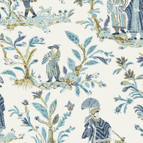 t72574 | royale toile, chestnut hill thibaut wallpaper