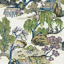 t75459 | asian scenic, dynasty thibaut wallpaper