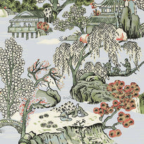 t75460 | asian scenic, dynasty thibaut wallpaper