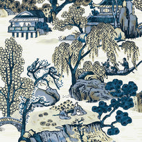 t75461 | asian scenic, dynasty thibaut wallpaper