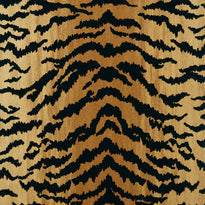 T83062 | Tiger Flock, Natural Resource 2 Thibaut Wallpaper