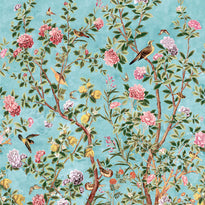 tm13668 | jardin bloom mural, grand palace - thibaut wallpaper