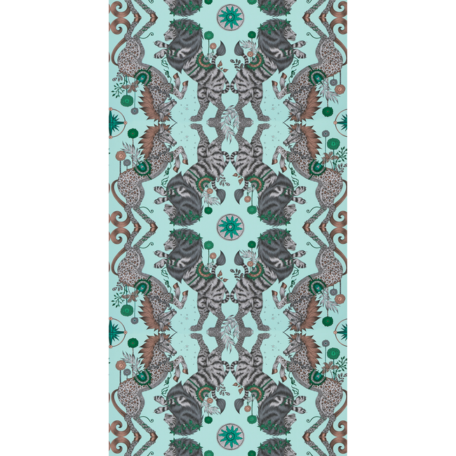 clarke & clarke - caspian wallpaper - aqua - w0113/01.cac.0