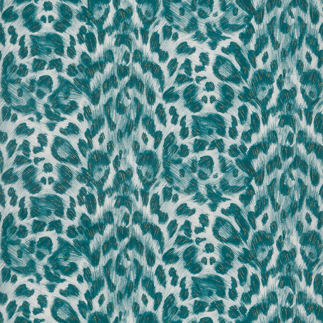 clarke & clarke - felis - teal/lime - w0115/10.cac.0