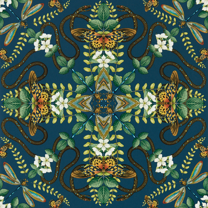 Clarke & Clarke - Emerald Forest wallpaper - Midnight - W0129/03.CAC.0