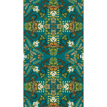 Clarke & Clarke - Emerald Forest wallpaper - Teal - W0129/05.CAC.0