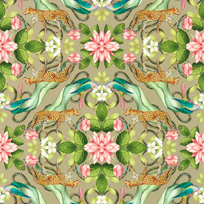 clarke & clarke - menagerie wallpaper - gilver - w0131/03.cac.0