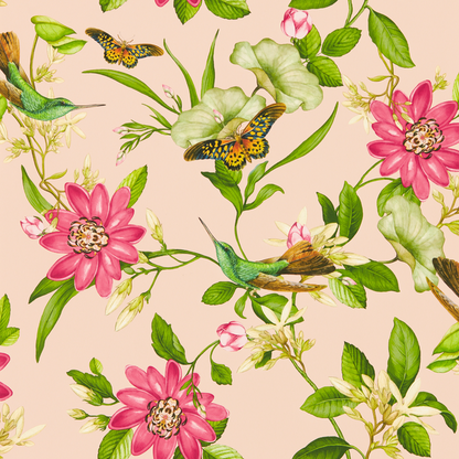 Clarke & Clarke - Pink Lotus wallpaper - Blush - W0132/01.CAC.0