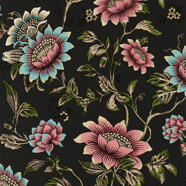 clarke & clarke - tonquin wallpaper - noir - w0134/04.cac.0