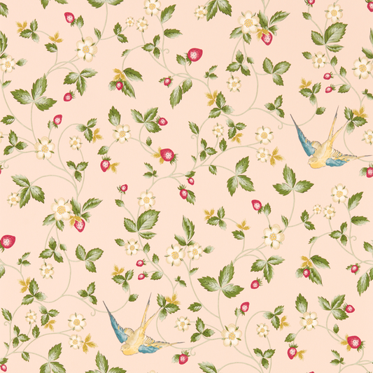 Clarke & Clarke - Wild Strawberry wallpaper - Blush - W0135/01.CAC.0