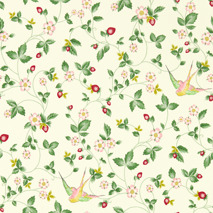 Clarke & Clarke - Wild Strawberry wallpaper - Ivory - W0135/03.CAC.0