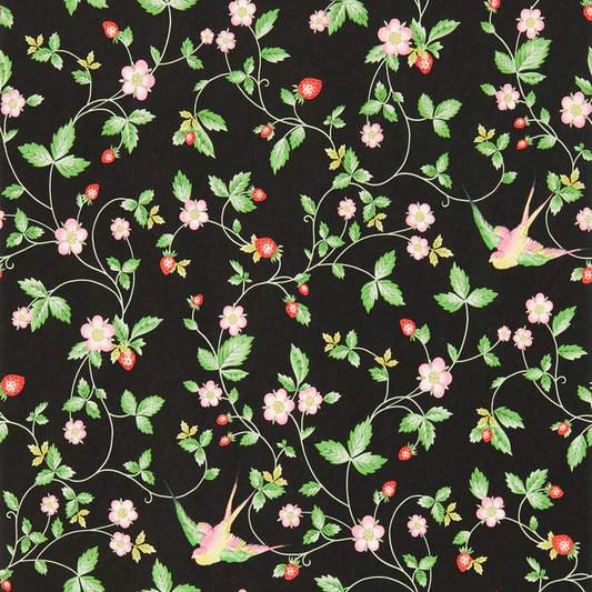 Clarke & Clarke - Wild Strawberry wallpaper - Noir - W0135/04.CAC.0