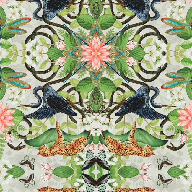 clarke & clarke - wonderlust wallpaper - dove - w0136/02.cac.0