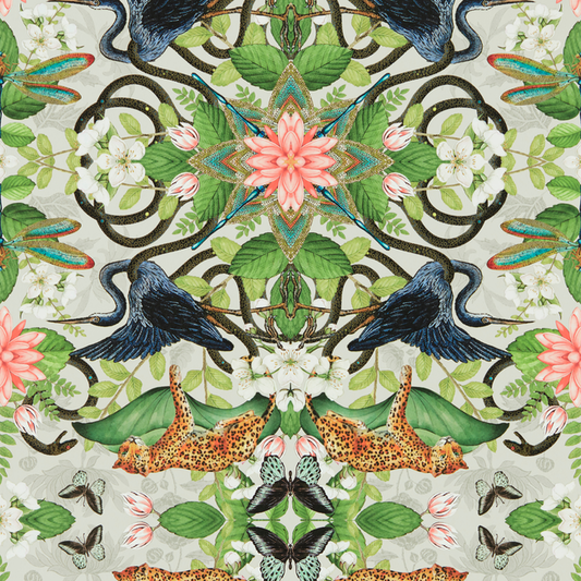 Clarke & Clarke - Wonderlust wallpaper - Dove - W0136/02.CAC.0