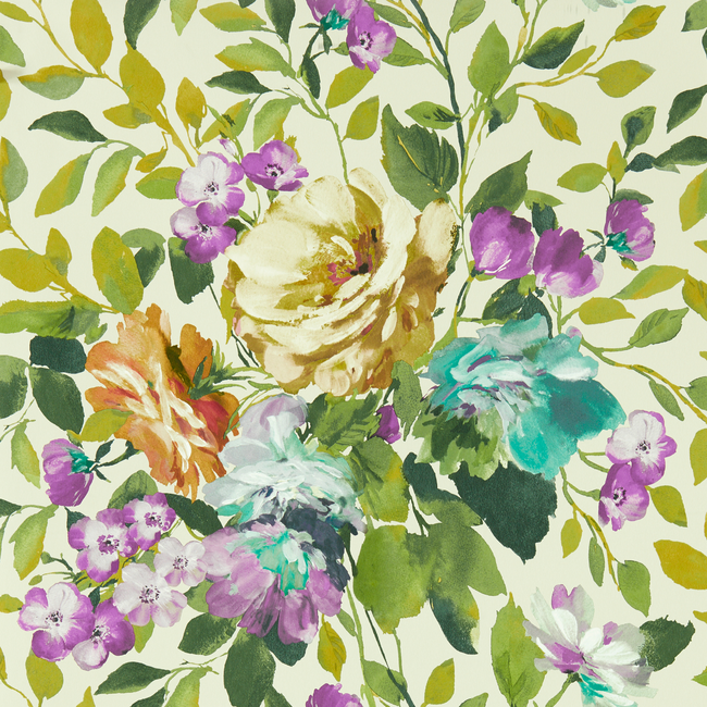 clarke & clarke - bloom - amethyst wallpaper - w0139/01.cac.0