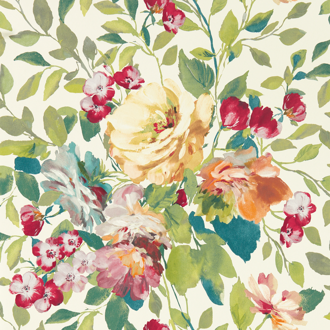 clarke & clarke - bloom - multi wallpaper - w0139/04.cac.0