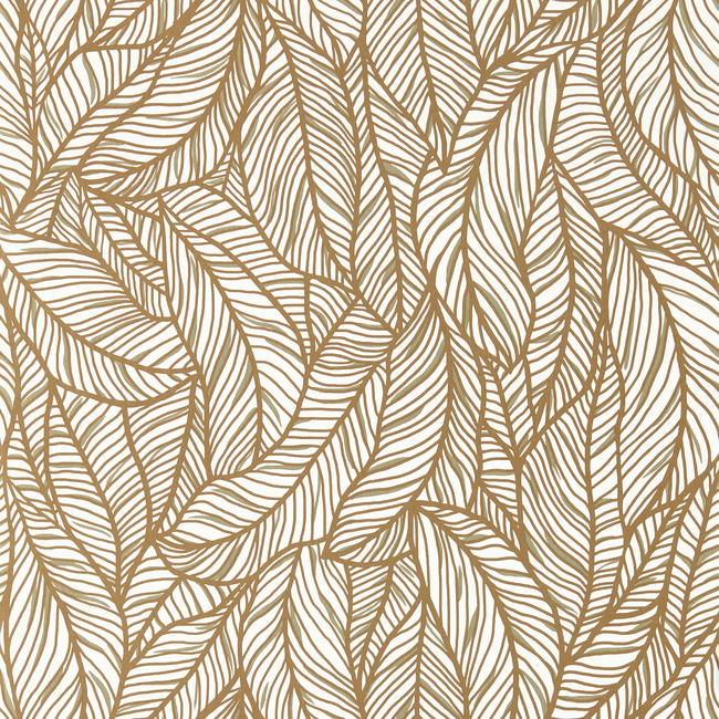 clarke & clarke - selva - bronze/ivory wallpaper - w0144/01.cac.0