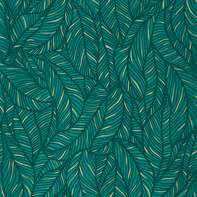 clarke & clarke - selva - emerald wallpaper - w0144/02.cac.0