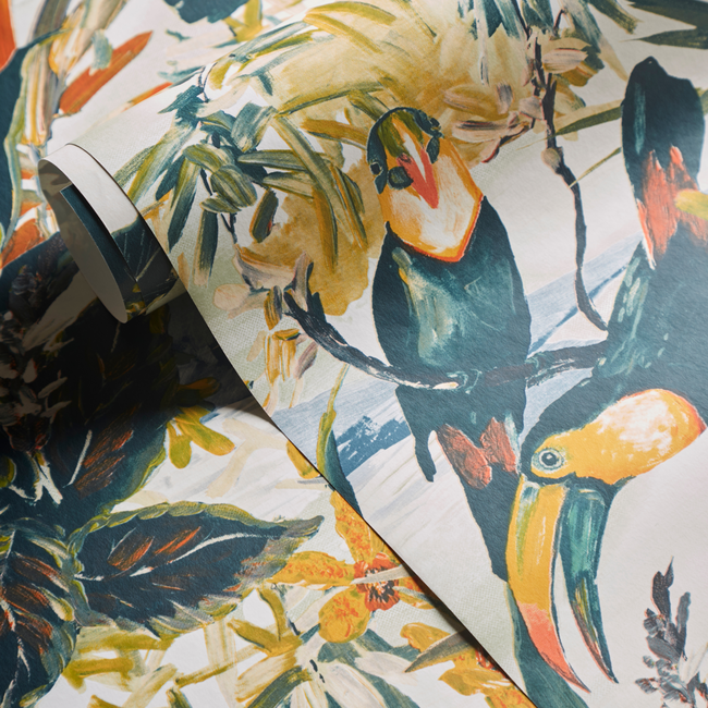 clarke & clarke - toucan - antique wallpaper - w0146/01.cac.0