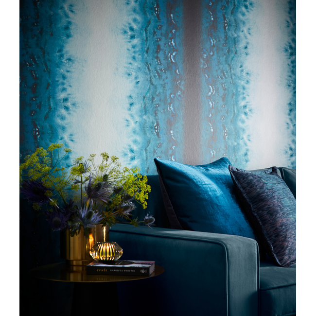 clarke & clarke - disperse - teal wallpaper - w0149/04.cac.0