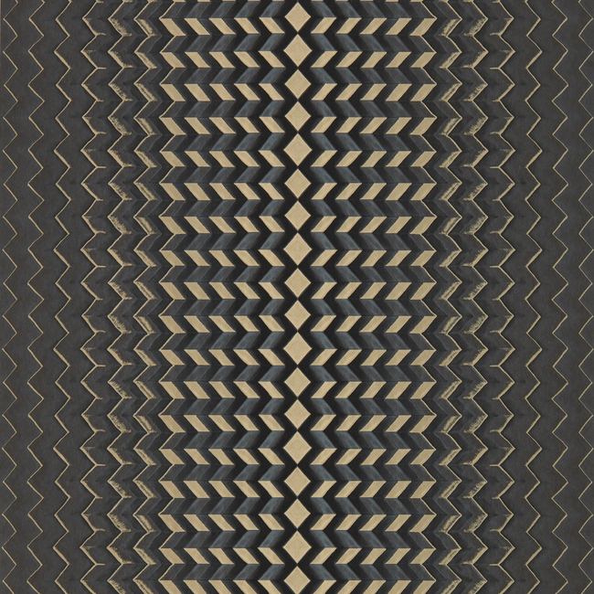 clarke & clarke - fragment - charcoal/gold wallpaper - w0150/02.cac.0