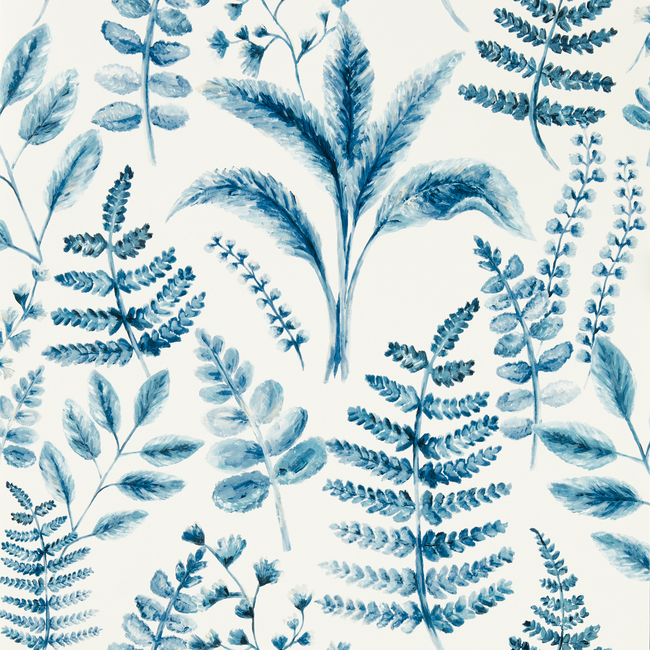 clarke & clarke - bracken - denim wallpaper - w0156/01.cac.0