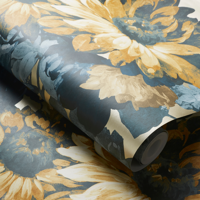 clarke & clarke - sunforest - gilver denim wallpaper - w0162/02.cac.0