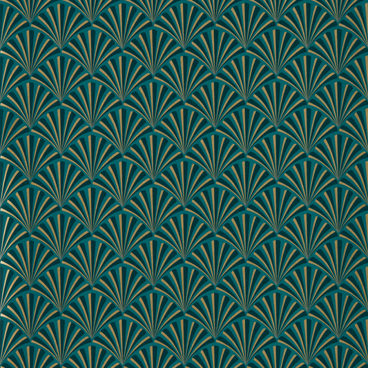 Clarke & Clarke - Chrysler - Teal wallpaper - W0164/04.CAC.0