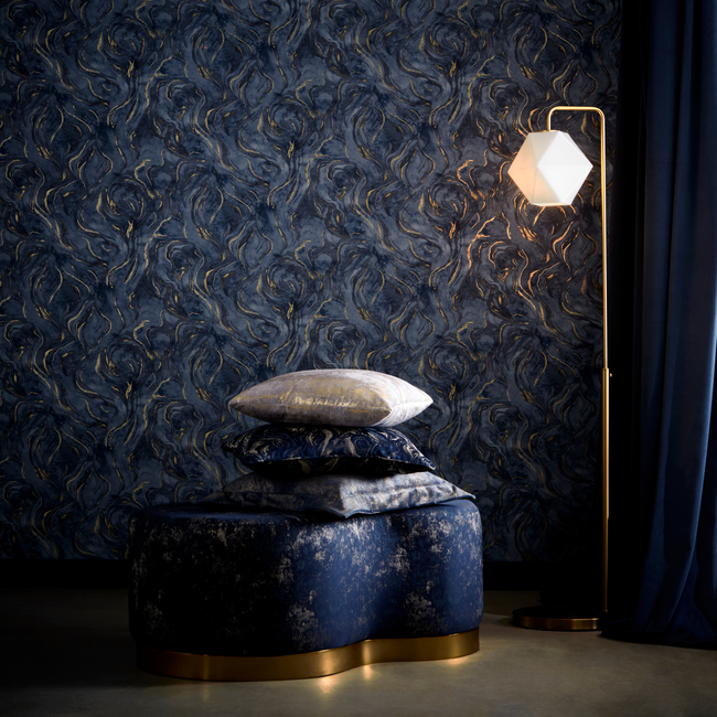 clarke & clarke - lavico - midnight wallpaper - w0168/03.cac.0