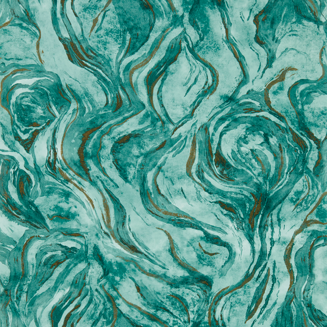 clarke & clarke - lavico - teal wallpaper - w0168/04.cac.0