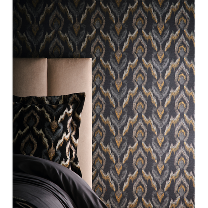 Clarke & Clarke - Velluto - Noir wallpaper - W0170/02.CAC.0