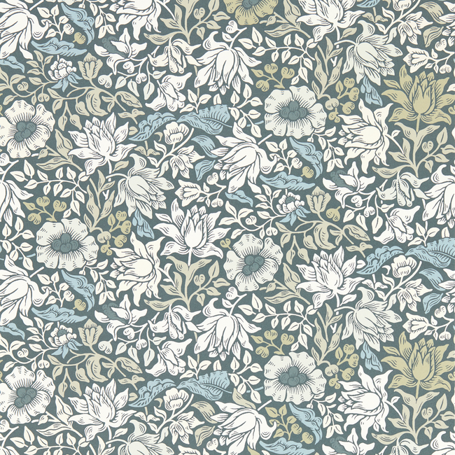 clarke & clarke - mallow - slate wallpaper - w0173/01.cac.0