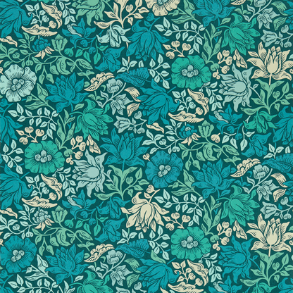 Clarke & Clarke - Mallow - Teal wallpaper - W0173/02.CAC.0