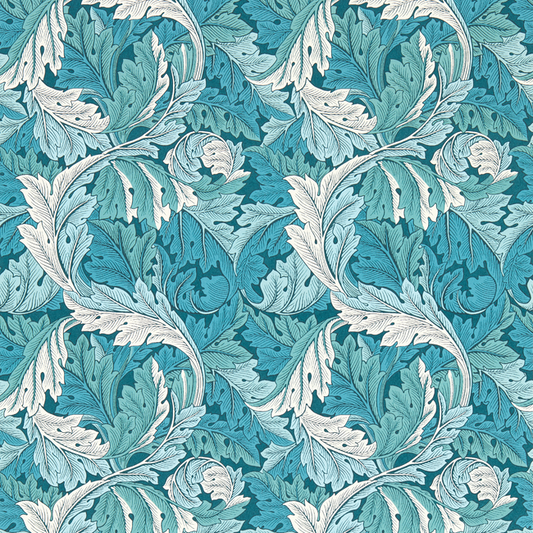 Clarke & Clarke - Acanthus - Teal wallpaper - W0175/04.CAC.0