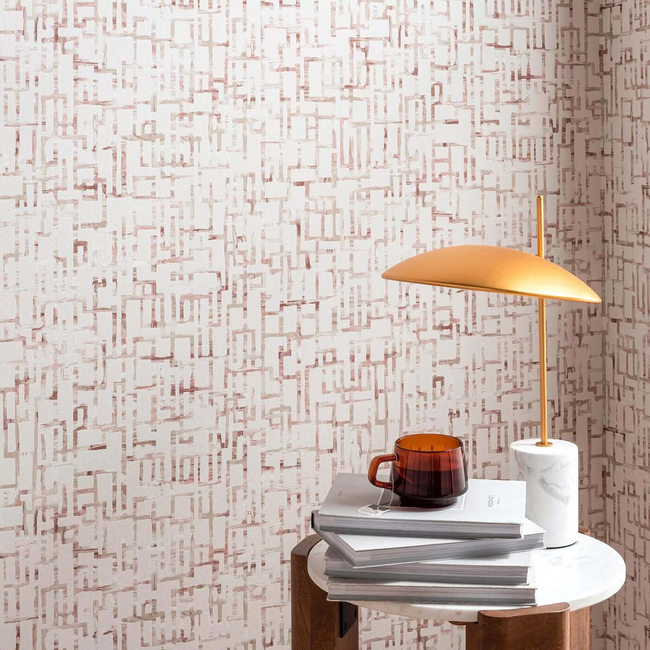 clarke & clarke - quadrata - blush wallpaper - w0184/01.cac.0