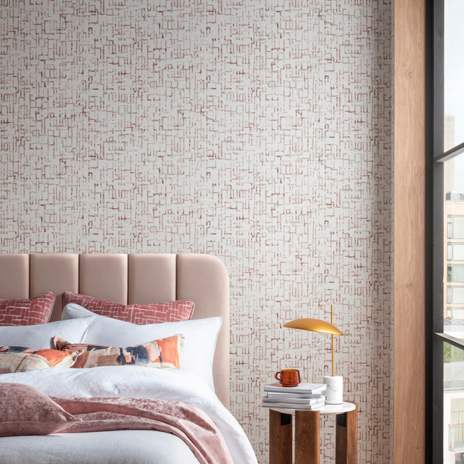 clarke & clarke - quadrata - blush wallpaper - w0184/01.cac.0